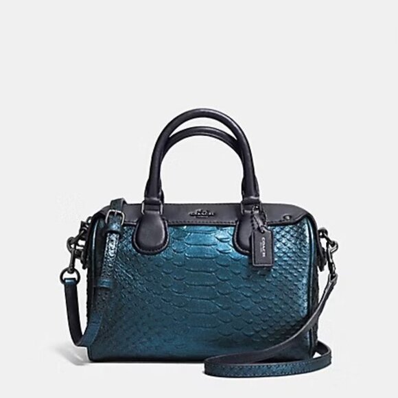 Like New Coach Bennett Snakeskin Crossbody /Shoulder Bag Purse